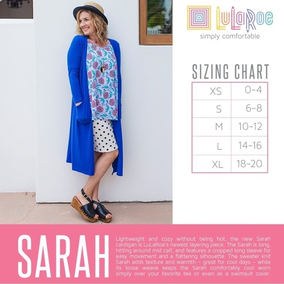 BRAND new with tags | XS 0-4 | Sarah by Lularoe | purple color | Cardigan - Picture 7 of 7
